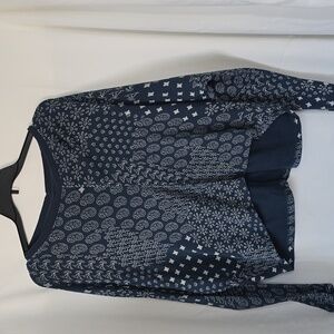 Women's Lou & Grey Navy Knit Oversized Top sz Medium